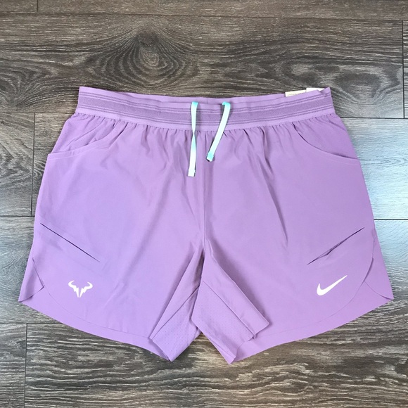 Nike Court Dri-Fit ADV Rafa Nadal 7” Violet Tennis Shorts Mens Sz XXL DV2881-536 - Picture 2 of 12